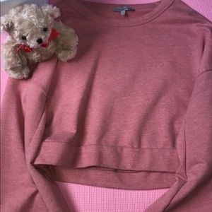 cropped pink long sleeve